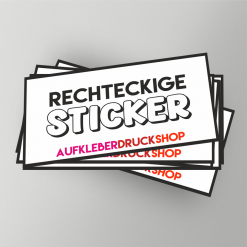 Rechteckige Aufkleber