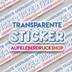 Transparente Aufkleber