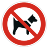 „Hunde verboten“-Aufkleber